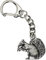 Emblems-Gifts Squirrel eating a Nut Crafted from UK Pewter Key Ring (WA) + 59mm Button Badge