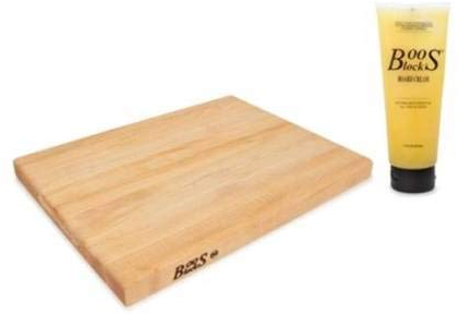 BOOS Blocks PRO Chef Schneidebrett amerik. Ahorn 46x31x4 cm, Pflegecreme #BB01