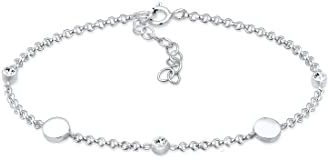 Elli Armband Damen 925 Silber Silberarmband mit Steinen Schmuck Geschenke für Frauen Freundin Frau Mädchen Mama, Armkette Kristall Länge 18 cm, Breite 1 mm