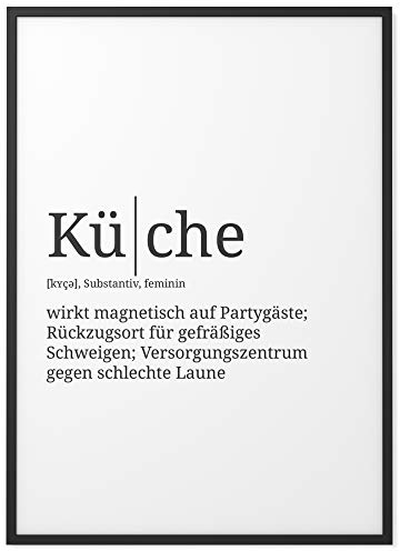 Papierschmiede® Definition: Küche, 40x60 cm, XXL Poster für Wohnzimmer, Schlafzimmer, Küche, Esszimmer, Wandbild Geschenk Wanddeko - ohne Rahmen