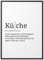 Papierschmiede® Definition: Küche, 40x60 cm, XXL Poster für Wohnzimmer, Schlafzimmer, Küche, Esszimmer, Wandbild Geschenk Wanddeko - ohne Rahmen