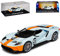 Greenlight Ford GT Blau Nr 9 mit Orange Heritage Gulf Oil Edition 2019 1/43 Modell Auto mit individiuellem Wunschkennzeichen
