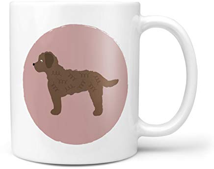 NOT JUST A PRINT Personalised Dog Mug with 27 Designs - Gift for Dog Lover, Ideal Secret Santa, Christmas Stocking Filler, Birthday, Mother’s Day or Father’s Day (Brown Cockapoo)