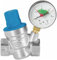 Druckminderer Wasser 1/2 Zoll DN15 mit Manometer - Hergestellt aus Messing - Wasserdruckminderer Boiler