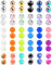 AceFun 14G Ersatzkugeln Piercing 3 mm 5 mm Edelstahl & klare Flexible Kugeln für Industrial Piercing Ohrstecker nasenpiercing Ohr Piercing 60st