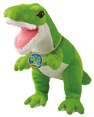 EcoBuddiez - T-Rex de Deluxebase. Peluche Dinosaure Douce Moyenne de 20cm Faite de Bouteilles en Plastique Recyclées. Cadeau Calin écolo pour Enfants et Animal Doux et Mignon pour Bambins.