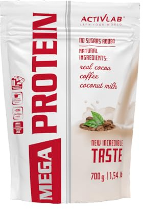 Activlab Protein Pulver - Whey Protein Molkenprotein WPC - Kreatin Taurin - Muskelaufbau - 700 g Kaffee MegaProtein
