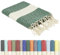 furora Holiday Strandtuch groß 100x200 cm: Baumwolle, leicht lang dünn kompakt - Premium Qualität | Hamamtuch Saunatuch, Fouta Strandhandtuch XXL | Damen & Herren Badetuch Stranddecke Picknickdecke