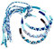 Funight Lot de 3 Bracelet brésilien d'Amitié en Coton Tressé Macramé Porte Bonheur homme femme fille garçon bleu et blanc