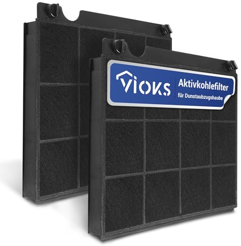 VIOKS SET 2x Aktivkohlefilter Dunstabzugshaube Ersatz für Elica Model15 Wpro 484000008575 CHF15/1 Type15 MCFE01 902980045/6 197465 AH040 FCH160 49019595 9029793818 Kohlefilter für Dunstabzugshauben