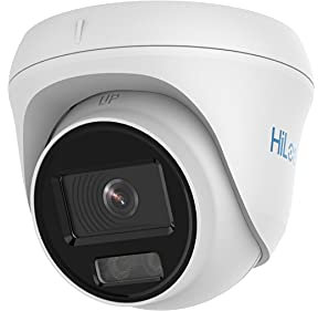 HiLook By Hikvision IPC-T259H-(4mm) 5MP ColorVue Lite Fixed Turret Network POE IP Camera IP67 24/7 Colour – White