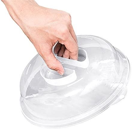 XNSHUN Mikrowellen Abdeckung Mikrowellen Deckel, Robust Und BPA-frei Spritzschutz Deckel Transparent Abdeckhaube, Haube Mit Griff Entlüftungslöchern Haube Für Mikrowellengeschirr, 22CM