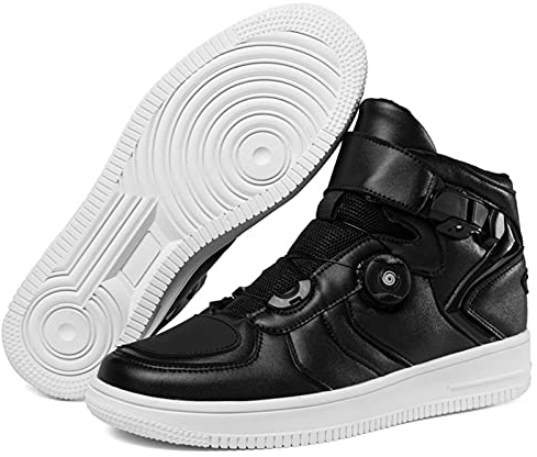 Sebasty Stivali da Moto da Uomo Stivali da Moto da Cross Traspiranti Scarpe da Moto Antiscivolo Stivali da Motociclista da Motociclista,Black-36