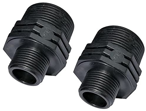 Aerzetix - C51982 - Set di 2 riduzioni per avvitare Maschio/Maschio - Filettatura 3/4 x1 1/4'' - in plastica - nippli ridotti con Raccordo filettato - PN 10 Bar