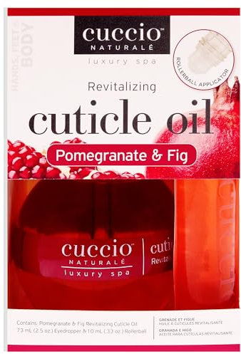 Cuccio Naturale Revitalizing Cuticle Oil Duo Pack Pomegranate & Fig- 75ml and 10ml Roll-on
