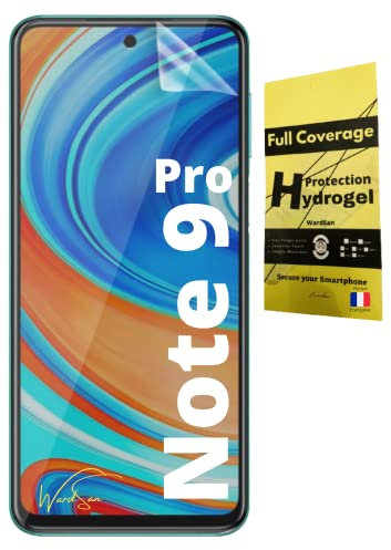 WardSan Film de Protection écran Hydrogel 3D pour Xiaomi Redmi Note 9 Pro | protection intégrale 3D | Transparente invisible | Compatible avec coques,housse, étui, TPU souple | Protecteur vitre