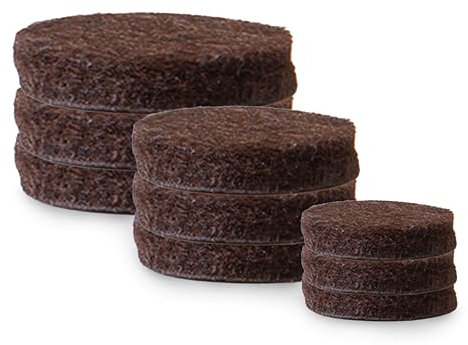 Premier Housewares Easy Application Brown Felt Pads for Furniture Feet | Superior Protection Furniture Pads | Versatile Feet Pads Floor Protectors