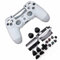 HUAYUWA Boîtier de manette de jeu en plastique avec boutons pour PlayStation 4 Slim 4.0 JDS-040 JDM-040 (version V1) Blanc