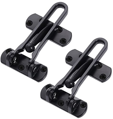 Topbuti Lot de 2 verrous de porte de sécurité pour la maison, serrures de porte avant pour enfants, serrure de renforcement de la maison pour portes battantes, loquets de porte d'hôtel, alliage