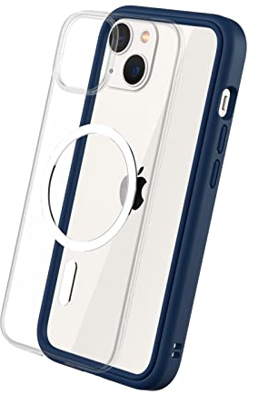 RhinoShield Modulares Case kompatibel mit MagSafe für [iPhone 13] | Mod NX - Überragender Magnet, Individuell anpassbare, strapazierfähige Schutzhülle 3.5M / 11ft Fallschut - Marineblau