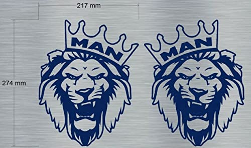 myrockshirt 2X Löwe für LKW Trucker Truck Krone King Road Löwen Aufkleber Sticker FREIE Farbwahl Autoaufkleber