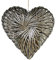 Large Wicker Heart Wall Decoration Washed Grey Woven Wood Door Wreath Decoration 39cm