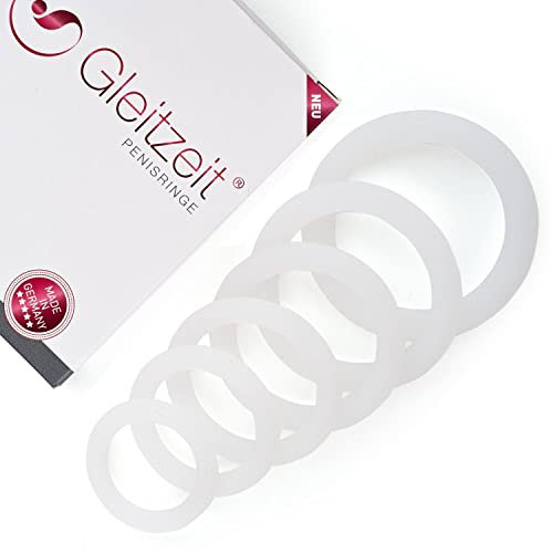 Gleitzeit® Penisringe PREMIUM Medizinisches Silikon Cockringe zur Potenzsteigerung Transparent