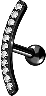 PIERCINGLINE Titan Ohrpiercing KRISTALLBOGEN Piercing Schmuck Ohr Stecker Helix Farbauswahl