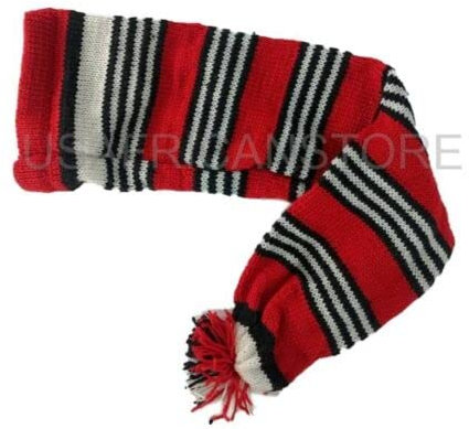 Generic Igbo Nigerian Traditional War Dance Wool Hat Cap Mens Knit Stripped Hat, Rot, Weiß, Schwarz, Einheitsgröße