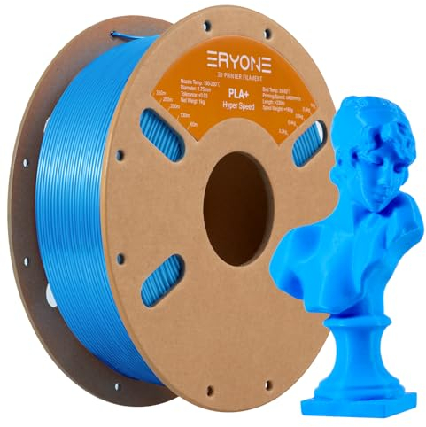 ERYONE High Speed Filament PLA+ 1.75mm +/- 0.03mm, High Speed Filament PLA+, Rapid PLA Plus Filament, 3D printing filament, <400mm/s Hyper Speed PLA+ filament, 1kg (2.2LBS) / Spool, Azure Blue