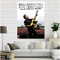 BOBSLA Poster Bruce Springsteen Rock Sänger Star Poster Wand Kunst Wohnzimmer Schlafzimmer 50x70 cm Ungerahmt Metall Wandmontage Leinwand Malerei Schwarz Texturiert