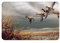 OPSREY Fußmatte mit Aufdruck Hunting Flying Wild Ducks für den Innen- und Außenbereich, waschbar, langlebig