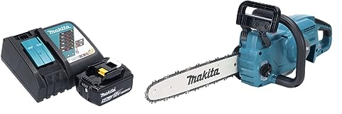 Makita DUC 357 RTX2 Tronçonneuse sans fil 18 V 35 cm 7,7 m/s Brushless + 1 batterie 5,0 Ah + chargeur