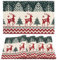 AFXXE Platzset Weihnachten 4er Set, Pixel-Stil Tischset Weihnachten Abwaschbar, 30x45cm Leinen Platzdeckchen Weihnachten Stoff, Rentier Tischdeko Weihnachten für Party und Tisch Weihnachtsdeko