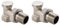 Sanitop-Wingenroth 27126 4 Heizkörper-Rücklaufverschraubung, 3/8 Zoll, Eckform (Packung mit 2)
