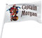 Captain Morgan Rum Banner Flagge 90 x 150 cm Polyester für den Innen- und Außenbereich mit Ösen, helle Farbe und lichtbeständig