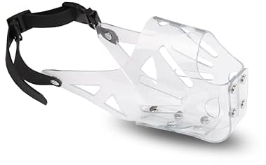 YAODHAOD Maulkorb für große Hunde, Transparent PVC, Atmungsaktiv, Verhindert Beißen und Stöbern, Größe L