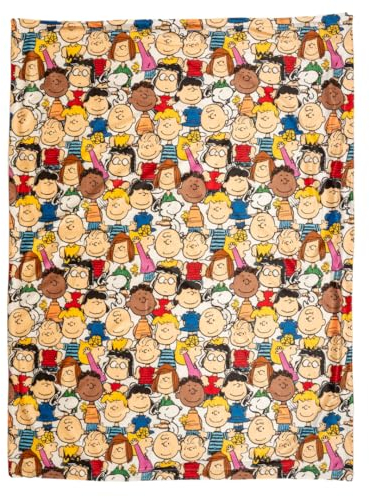 Franco Collectibles® Peanuts® Charlie Brown, Snoopy, Lucy & Friends superweiche, gemütliche Plüsch-Überwurfdecke, 116,8 x 152,4 cm, offizielles Lizenzprodukt