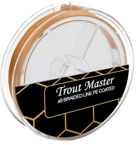 Trout Master Fine Gold X8 PE 0,06mm 5,6kg - 120m Angelschnur, Geflechtschnur, Forellenschnur