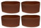 sourcing map 4Pcs Coffee Cup Sleeve, Silicone Cup Sleeve Non-Slip Glass Water Bottle Mug Sleeves Brown