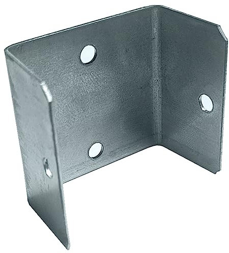 Fence Panel Clips 46mm Galvanised Brackets Fencing Post Panel Clips Secure Anti Rattle U Clip (50 Pack)
