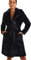 Allegra K Damen Warmer Langer Fell Wintermantel mit Revers Gürtel Vorne Offen Kunstpelz Mantel Schwarz XS