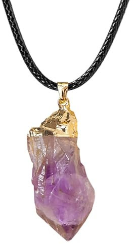 Collier pendentif améthyste, collier pendentif en pierre violette,Collier mystérieux avec pendentif améthyste | Pendentif de cou en pierre, bijoux d'intérieur et d'extérieur à la mode pour les rencont
