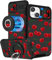 VincitoreModa for iPhone 14 Plus Case Women - [2in1] Cute Girls Cherry Compatible with MagSafe Ring Stand Girly Slide Camera Cover Design for Apple for iPhone 14 Plus Phone Case 6.7