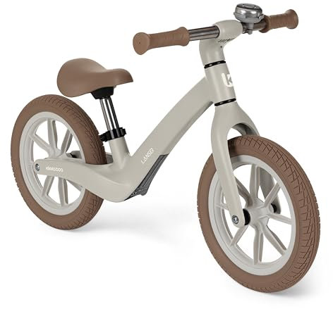 KikkaBoo Lanser, Laufrad ab 3 Jahre, Ultraleichtes Balance Bike, 12 Zoll, Verstellbarer Sitz, Fahrrad für Kleinkinder 3-6 Jahre, Beige