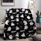 LLTTEER Halloween Decke Kuscheldecken Totenkopf Flanell Decke,3D Skull Motiv Flauschige Plüsch Decke,Wohndecke Fleece Tagesdecke Fleecedecke TV Decken für Bett Sofa﻿ (Skull 03, 130 x 150 cm)
