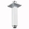 Voolan Shower Arm with Flange, Ceiling Mounted Square Fixed Shower Pipe, Bathroom Straight Rain Shower Replacement Arm, Universal Connection 1/2 NPT (4 Inch, Chrome)