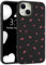 LuminousGuard for iPhone 13 Mini Case, Cute Kawaii Cherry Bow Black Liquid Silicone Phone Case Slim Fit Soft Gel Rubber Protective Phone Cover for Women Girls