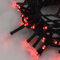 Partenopea serie stringa catena luminosa di luci 100 LED per albero di Natale da Esterno natalizie ed Interno controller con 8 giochi di luce e Memoria cavo verde (Rosso, 5 metri)