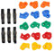DHQCQL Klettergriffe Indoor, 15 Stück Kinder Klettergriffe Mit 6 Ratschengurte, Klettersteine Baum Kletter Set für Indoor Outdoor Kinder Erwachsene Spielturm